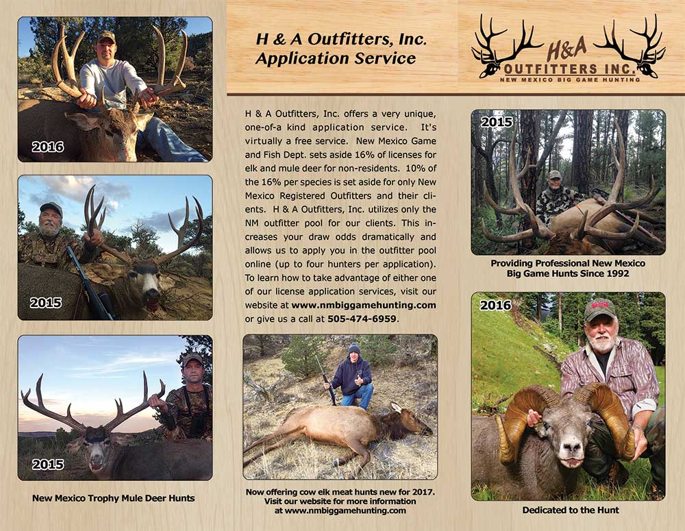 Hunting Outfitter Brochures KILLSHOTS